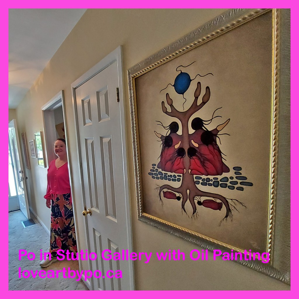 Love Art By Po Portia Chapman Standing in the Painting Room Entrance of Her Kingston Art Studio Gallery