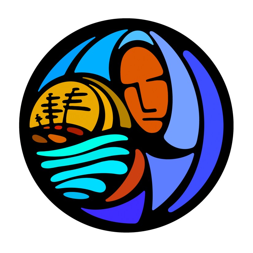 A vibrant, circular Storytelling Art illustration entitled "Nature's Helping Hands" by Kingston Artist Portia “Po” Chapman, licensed for the 2025 Creative City conference.